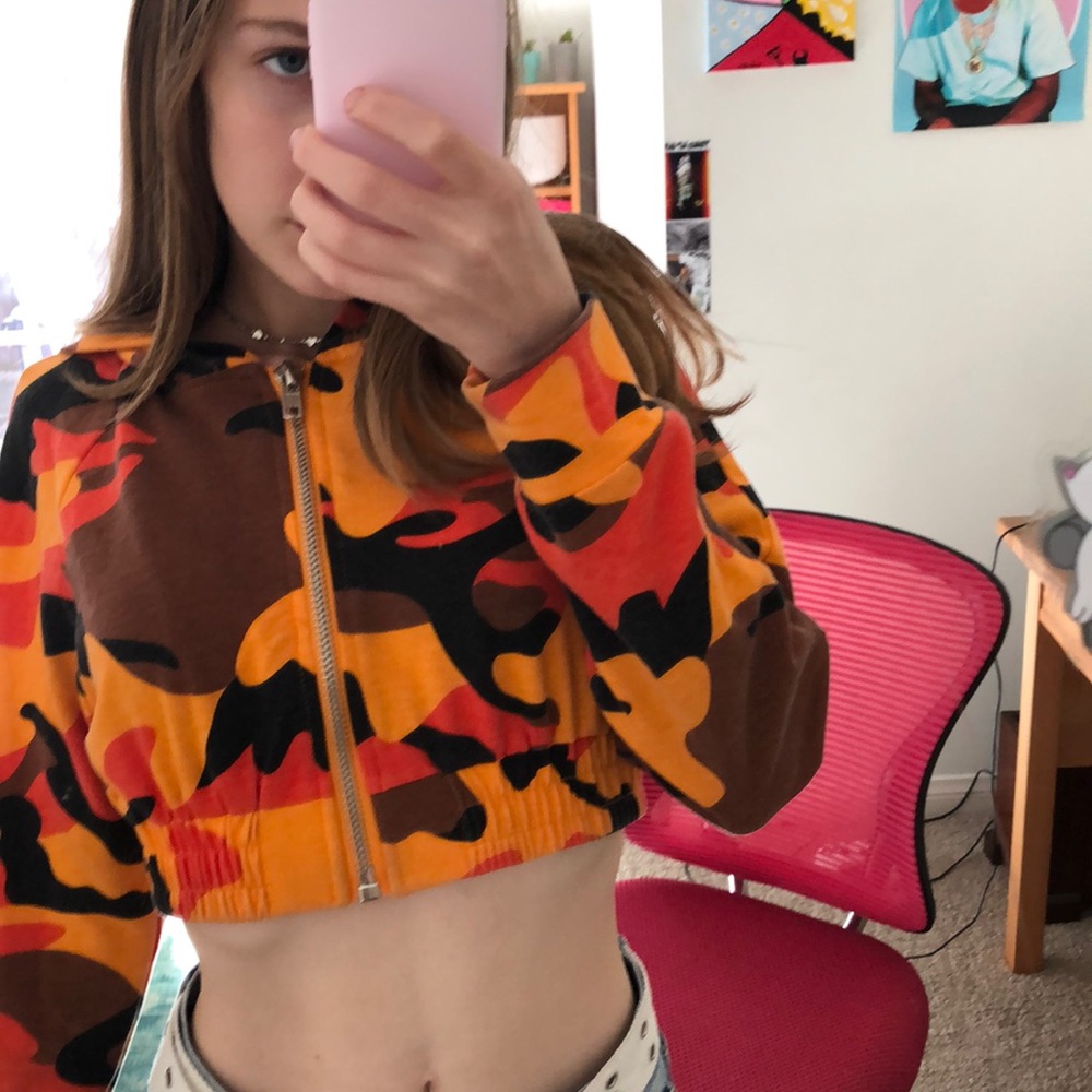 Camo crop top jacket